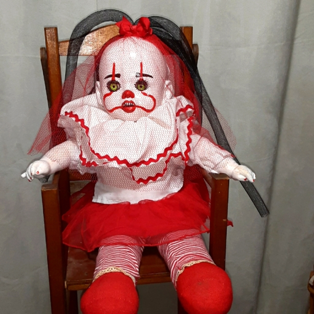 HALLOWEEN is just around the corner.Hand painted one of a kind clown decoration.